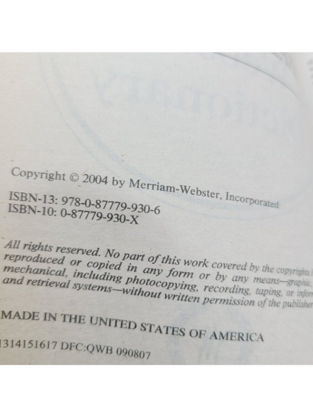 The Merriam-Webster Dictionary by Merriam-Webster good condition - Picture 4 of 4